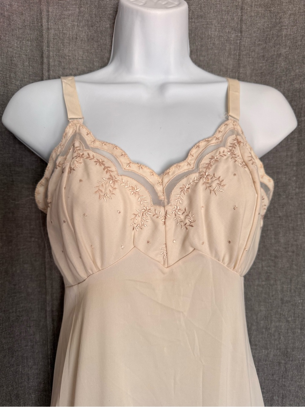 Lace Lingerie Romantic Coquette Baby Doll Slip Dress Nightgown Aristocraft Sz 34